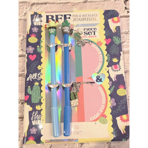 BFF Pen And Necklace Journal, 6 Pieces, Factory Sealed